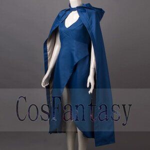 CosFantasy Classic Daenerys Targaryen Cosplay Costume Blue Dress - Size Small